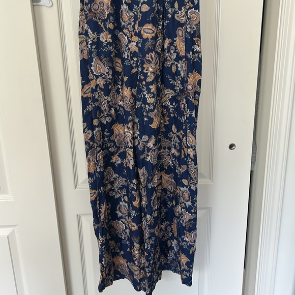 Ett Twa Anthropologie Blue Paisley Floral Jumpsuit - Picture 5 of 12